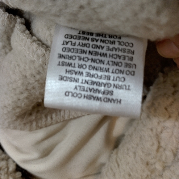 Hippie Rose 1/4 Zip Fleece Pullover Top Small Pockets Drawstring Faux Fur - Picture 5 of 6